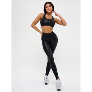 Bona Fide Bona Classic Snake Leggings Black Large NWT